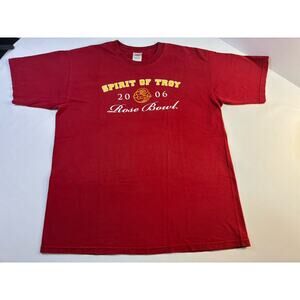 Vintage USC Trojans Rose Bowl 2006 Spirit of Troy T Shirt Red Men’s Large